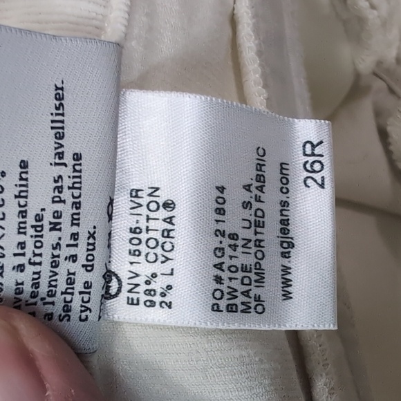 Adriano Goldschmied Moto Stevie ankle pants, mid-rise slim straight corduroy 26R - Picture 16 of 16